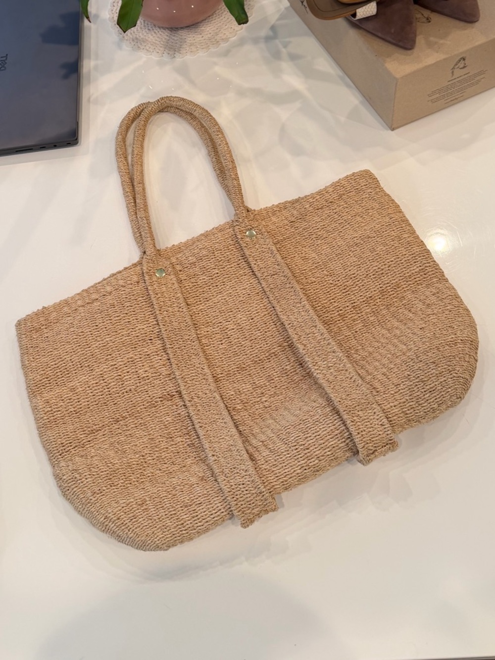 Clare V Natural Woven Straw Tote